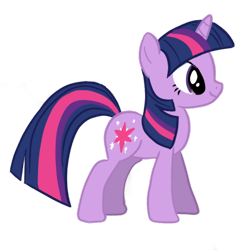 Size: 402x421 | Tagged: safe, artist:novemberwishes, derpibooru import, twilight sparkle, unicorn twilight, pony, unicorn, the return of harmony, female, mare, profile, simple background, smiling, solo, standing, transparent background, vector