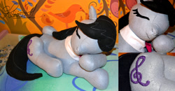 Size: 1024x534 | Tagged: safe, artist:chibi91, octavia melody, earth pony, pony, irl, photo, plushie, sleeping