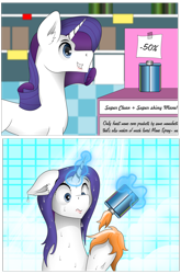 Size: 1024x1548 | Tagged: safe, artist:zeronitroman, rarity, pony, unicorn, comic, mane, solo