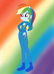 Size: 400x540 | Tagged: safe, derpibooru import, rainbow dash, equestria girls, braces, solo, teen rainbow dash, younger