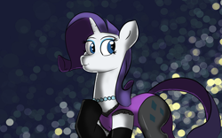 Size: 1440x900 | Tagged: safe, artist:tranzmuteproductions, rarity, pony, unicorn, clothes, dress, evening gloves, female, gloves, jewelry, long gloves, mare, necklace, solo