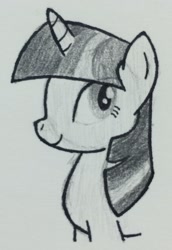 Size: 1409x2047 | Tagged: safe, artist:xain-russell, derpibooru import, twilight sparkle, monochrome, sketch, solo, traditional art