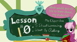 Size: 825x450 | Tagged: safe, artist:frist44, cheerilee, cheerilee-s-chalkboard, ponyville schoolhouse, solo, tumblr