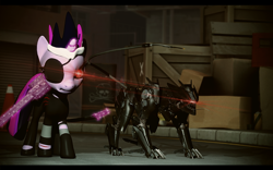 Size: 1680x1050 | Tagged: safe, artist:f0ster-man, derpibooru import, twilight sparkle, oc, oc:twily coda, 3d, bladewolf, crossover, future twilight, konami, metal gear, metal gear rising, source filmmaker