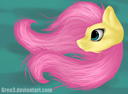 Size: 3960x2897 | Tagged: safe, artist:gree3, fluttershy, pegasus, pony, female, mare, solo, windswept mane