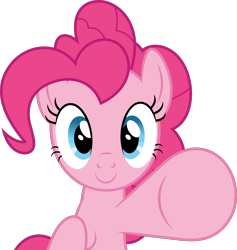 Size: 3789x4000 | Tagged: safe, artist:dashiesparkle, pinkie pie, earth pony, pony, pinkie pride, .svg available, absurd resolution, boop, looking at you, pinkie the party planner, ponyscape, simple background, solo, transparent background, vector