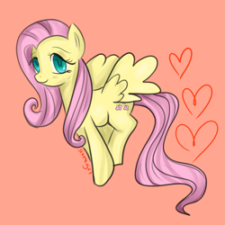 Size: 5567x5567 | Tagged: safe, artist:slimegxrl, fluttershy, pegasus, pony, absurd resolution, heart, simple background, solo