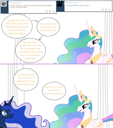 Size: 1280x1444 | Tagged: safe, artist:hakunohamikage, princess celestia, princess luna, alicorn, pony, ask, ask-princesssparkle, tumblr