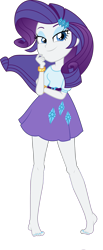 Size: 1500x3629 | Tagged: safe, artist:dirty mike, artist:xebck, edit, edited edit, editor:slayerbvc, rarity, equestria girls, barefoot, clothes, feet, female, legs, nail polish, simple background, skirt, solo, transparent background, vector, vector edit