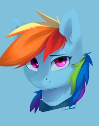 Size: 1635x2101 | Tagged: safe, artist:tangomangoes, derpibooru import, rainbow dash, pegasus, pony, bust, solo