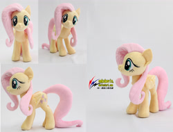 Size: 4096x3112 | Tagged: safe, artist:nekokevin, fluttershy, head tilt, irl, looking at you, photo, plushie, solo