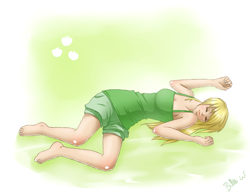 Size: 2769x2169 | Tagged: safe, artist:missangest, applejack, human, barefoot, feet, humanized, sleeping, solo