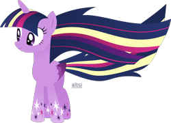 Size: 7000x5041 | Tagged: safe, artist:albsi, derpibooru import, twilight sparkle, twilight sparkle (alicorn), alicorn, pony, absurd resolution, female, mare, rainbow power, simple background, solo, transparent background, vector