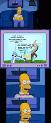 Size: 1360x3240 | Tagged: safe, artist:cartuneslover16, derpibooru import, discord, twilight sparkle, exploitable, exploitable meme, homer simpson, meme, mordecai, obligatory pony, the simpsons, tv meme