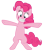 Size: 2575x3000 | Tagged: safe, artist:spellboundcanvas, pinkie pie, earth pony, pony, bipedal, psycho, simple background, smiling, solo, standing, transparent background, vector
