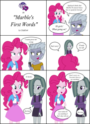 Size: 5011x6931 | Tagged: safe, artist:cesar3o0, limestone pie, marble pie, pinkie pie, equestria girls, absurd resolution, comic, dialogue, equestria girls-ified, pie sisters, recorder, simple background, white background