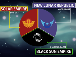 Size: 1600x1200 | Tagged: safe, derpibooru import, black sun empire, emblem, logo, new lunar republic, ponified, solar empire, wallpaper