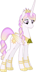 Size: 914x1783 | Tagged: safe, artist:starryoak, princess celestia, alicorn, pony, alternate universe, miracleverse, scorpan's necklace, simple background, solo, transparent background