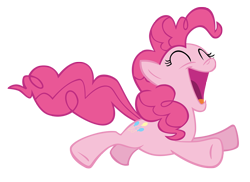 Size: 1240x905 | Tagged: safe, artist:hendro107, pinkie pie, earth pony, pony, the gift of the maud pie, .psd available, jumping, simple background, solo, transparent background, vector