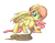 Size: 2956x2279 | Tagged: safe, artist:fluffyxai, fluttershy, oc, oc:cookie coils, pegasus, pony, snake, chest fluff, header, raised leg, simple background, solo, transparent background