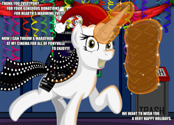 Size: 1000x719 | Tagged: safe, artist:jamescorck, oc, oc only, oc:movie slate, ask, christmas, hat, hearth's warming eve, tumblr