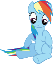 Size: 2276x2744 | Tagged: safe, artist:sollace, derpibooru exclusive, derpibooru import, rainbow dash, pegasus, pony, testing testing 1-2-3, animated, cute, dashabetes, gif, hungry, simple background, sitting, solo, stomach growl, stomach noise, vector