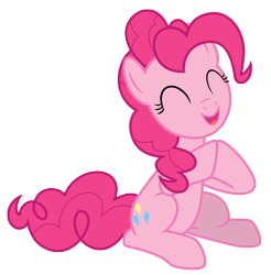 Size: 5000x5088 | Tagged: safe, artist:estories, pinkie pie, earth pony, pony, absurd resolution, cute, diapinkes, simple background, sitting, solo, transparent background, vector