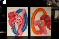 Size: 1280x854 | Tagged: safe, artist:horseez, pinkie pie, earth pony, pony, acrylic painting, portal, solo, traditional art