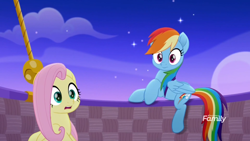 Size: 1920x1080 | Tagged: safe, derpibooru import, screencap, fluttershy, rainbow dash, pegasus, pony, rainbow roadtrip