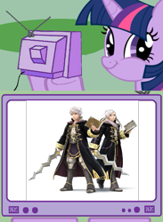 Size: 563x771 | Tagged: safe, derpibooru import, twilight sparkle, exploitable meme, fire emblem, meme, miyuki sawashiro, obligatory pony, robin (fire emblem), super smash bros., super smash bros. 4, tv meme, twiface, voice actor joke