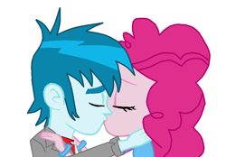 Size: 860x600 | Tagged: safe, pinkie pie, thunderbass, equestria girls, kissing, pinkiebass, shipping