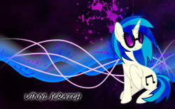 Size: 1280x800 | Tagged: safe, artist:mapafapa, derpibooru import, dj pon-3, vinyl scratch, pony, unicorn, solo, wallpaper