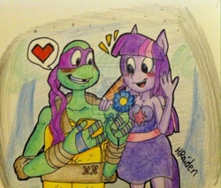 Size: 970x823 | Tagged: safe, artist:hraiden, derpibooru import, twilight sparkle, equestria girls, crossover, crossover shipping, donatello, donatwi, teenage mutant ninja turtles, tmnt 2012, watermark