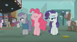 Size: 1596x885 | Tagged: safe, screencap, colton john, levon song, maud pie, pinkie pie, pinot noir, rarity, shiraz, silver berry, suri polomare, earth pony, pony, unicorn, the gift of the maud pie, discovery family logo, winning goal