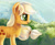 Size: 600x487 | Tagged: safe, artist:maytee, applejack, earth pony, pony, missing accessory, solo, windswept mane