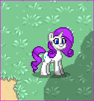 Size: 189x203 | Tagged: safe, rarity, pony, unicorn, female, horn, mare, pony town, white coat