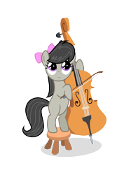 Size: 3004x4016 | Tagged: safe, artist:agamnentzar, octavia melody, earth pony, pony, absurd resolution, blank flank, cello, filly, musical instrument, simple background, transparent background, vector