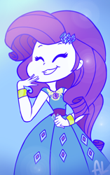 Size: 480x764 | Tagged: safe, artist:angelloveponyheart, rarity, better together, equestria girls, text support, text support: rarity, clothes, cute, dress, female, geode of shielding, magical geodes, raribetes, scene interpretation, solo