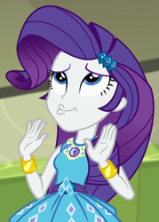 Size: 514x718 | Tagged: safe, screencap, rarity, better together, driving miss shimmer, equestria girls, cropped, solo