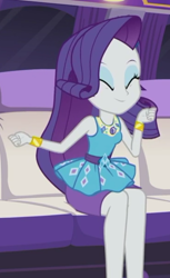 Size: 550x898 | Tagged: safe, screencap, rarity, better together, driving miss shimmer, driving miss shimmer: rarity, equestria girls, cropped, cute, female, legs, limousine, raribetes, solo