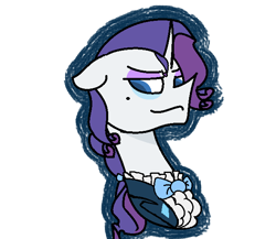 Size: 650x564 | Tagged: safe, artist:moonlightnote, rarity, pony, unicorn, bust, portrait, solo, the count of monte cristo, villefort