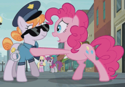 Size: 1157x805 | Tagged: safe, screencap, copper top, luckette, pinkie pie, pinot noir, shiraz, silver berry, earth pony, pony, the gift of the maud pie, animated, loop, shaking, vibrating