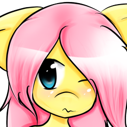 Size: 1000x1000 | Tagged: safe, artist:lonely-ufo, fluttershy, anthro, chibi, solo