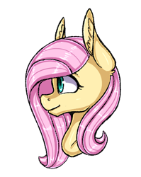 Size: 390x491 | Tagged: safe, artist:pinipy, fluttershy, pegasus, pony, bust, ear fluff, portrait, simple background, solo, transparent background