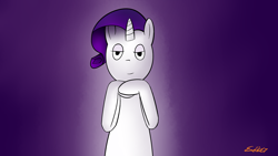 Size: 3840x2160 | Tagged: safe, artist:exxticcy, rarity, pony, unicorn, bust, colored, crossed hooves, female, gradient background, looking at you, mare, portrait, signature, signed, simple, solo