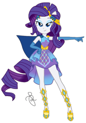 Size: 1444x2048 | Tagged: safe, artist:ilaria122, rarity, better together, equestria girls, forgotten friendship, alternate hairstyle, cape, clothes, dress, evening gloves, gloves, legs, long gloves, ponied up, simple background, solo, transparent background