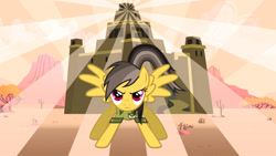 Size: 1920x1080 | Tagged: safe, artist:barrfind, artist:colorblindbrony, artist:thatguy1945, derpibooru import, edit, daring do, pegasus, pony, desert, epic, template, vector, wallpaper, wallpaper edit