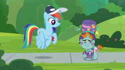 Size: 1920x1080 | Tagged: safe, derpibooru import, screencap, rainbow dash, snips, pegasus, pony, 2 4 6 greaaat