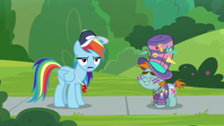 Size: 1920x1080 | Tagged: safe, derpibooru import, screencap, rainbow dash, snips, pegasus, pony, 2 4 6 greaaat