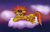 Size: 1280x816 | Tagged: safe, artist:wallparty, derpibooru import, spitfire, pegasus, pony, cloud, female, goggles, mare, on a cloud, sky, solo, tired